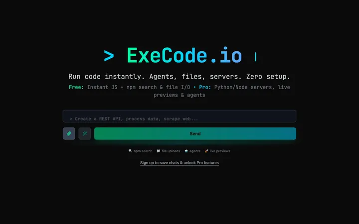 ExeCode - Run any script. Zero setup.