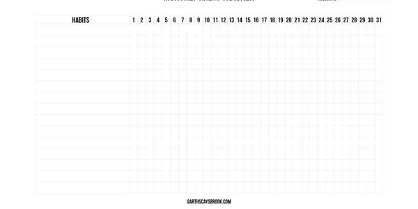 Monthly Habit Tracker