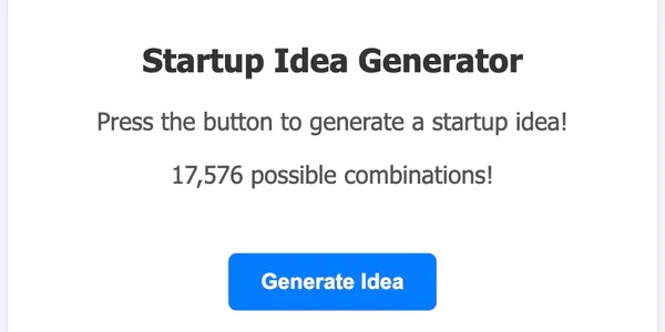 Startup Idea Generator