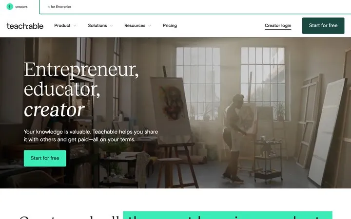 Teachable Platform Screenshot